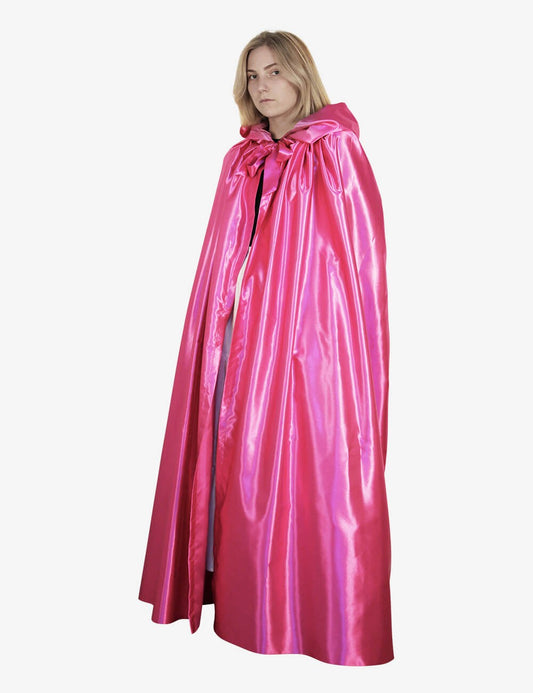 Unisex Mantel mit Kapuze - Fuchsia