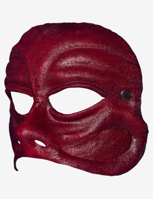 Rot Harlequin Ledermaske