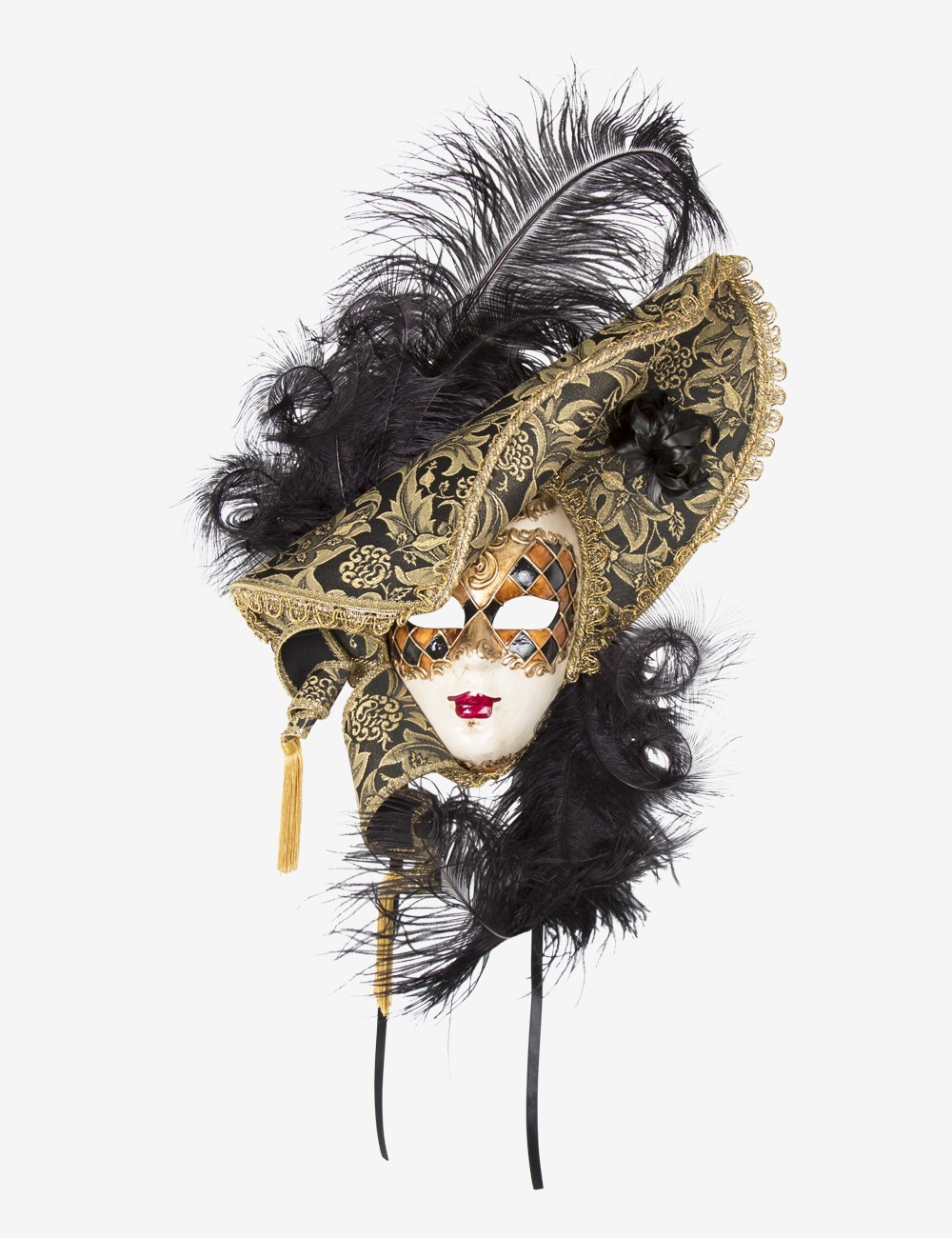 Marlene - Venetian Paper Mache Mask (Ivory)