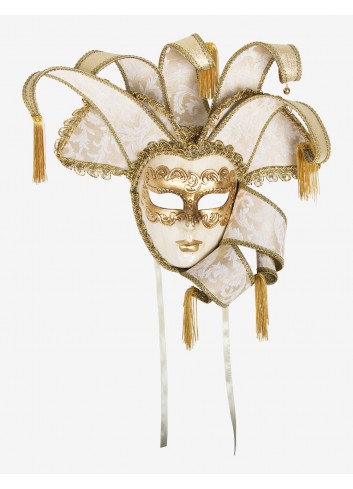 Maschera veneziana da giullare Maschera di carnevale da jolly Maschera  veneziana da giullare create e decorata a mano Non indossabile -  Italia