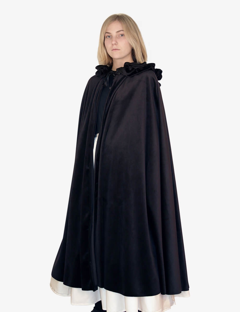 Medieval Velvet Cloak with Hood