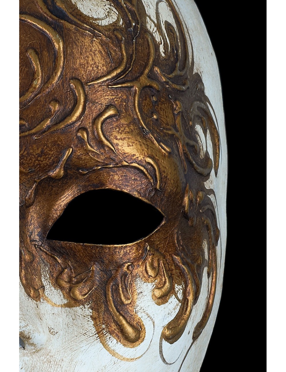 Gold and White Beauty venetian mask for sale
