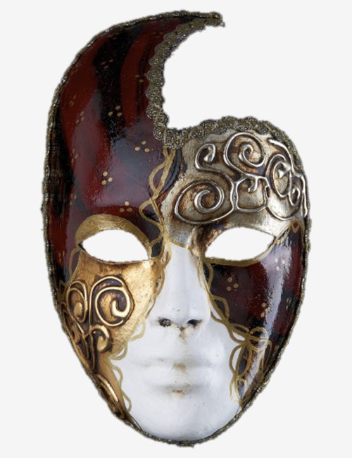 Red Face With Gold mask for sale