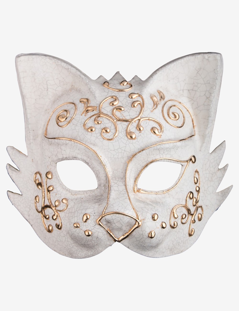 White Masks of Paper Mache Venetian Style for White Italian Style