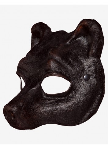 Maschera Orso Nero in Pelle