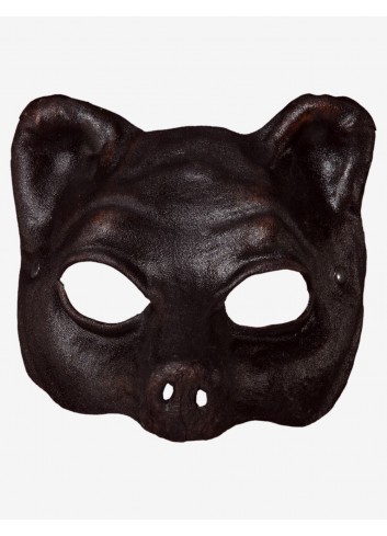Masque Ours Noir en Cuir