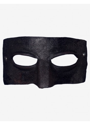 Maschera veneziana in pelle "Bandito Nero"