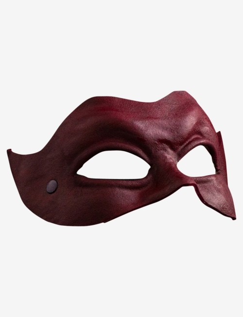 Colombina Rosso In Pelle Maschera Veneziana Originale Artigianale Fatta A Venezi