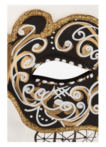 Clorinda - Venetian Ceramic Mask (Black)