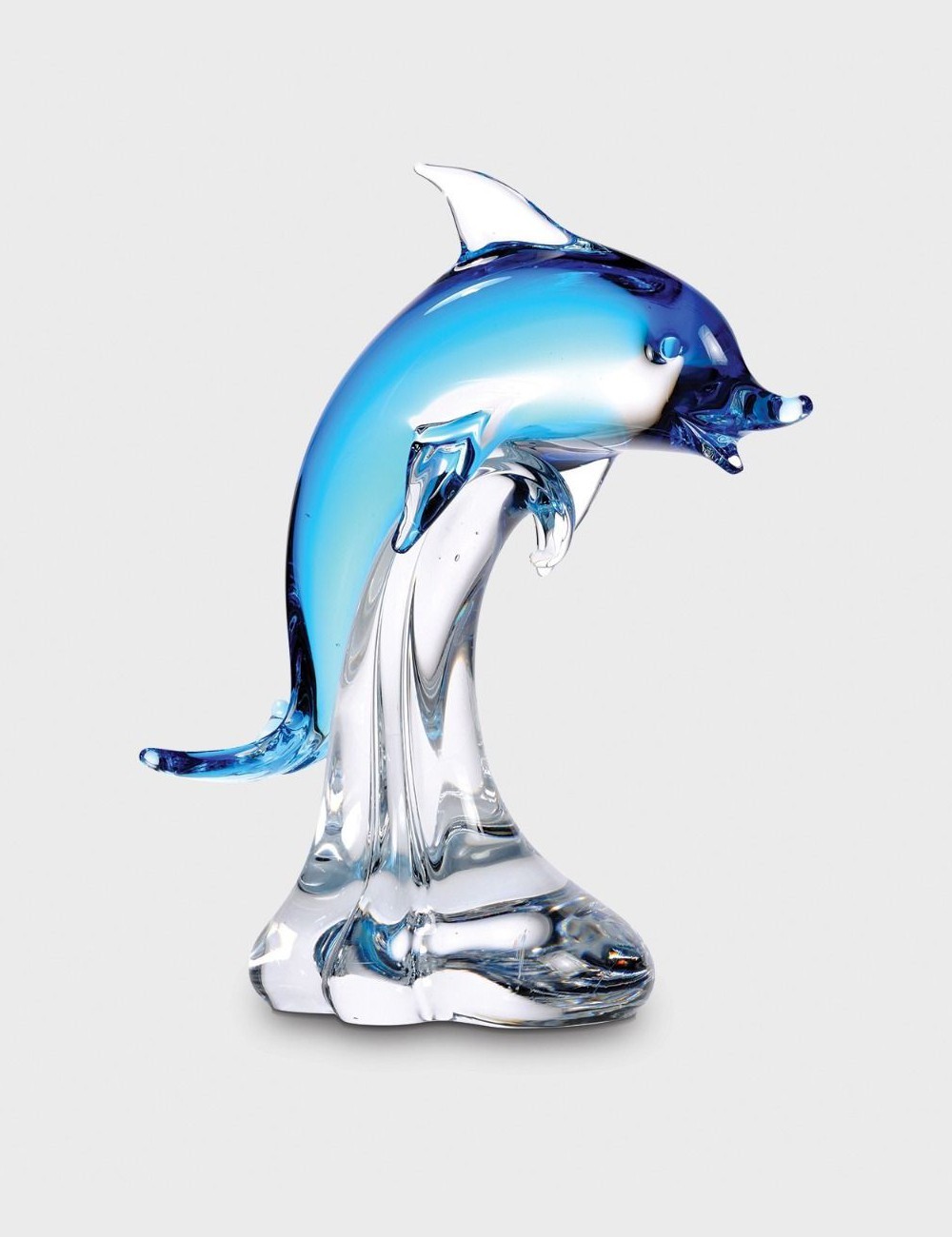 Dolphin On The Wave Decorative Murano Glass Animal In Murano Glass