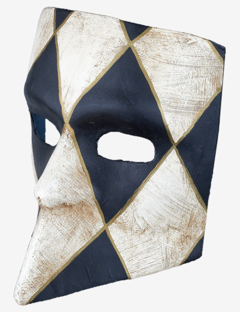 Classic Black Checked Bauta venetian mask for sale – Original