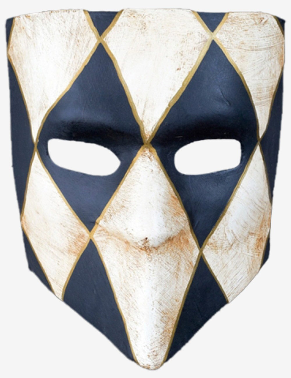 Classic Black Checked Bauta venetian mask for sale – Original