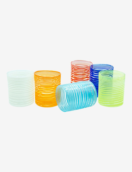Cicchetto Digestif Glas mit Streifen 6 Stk - 001