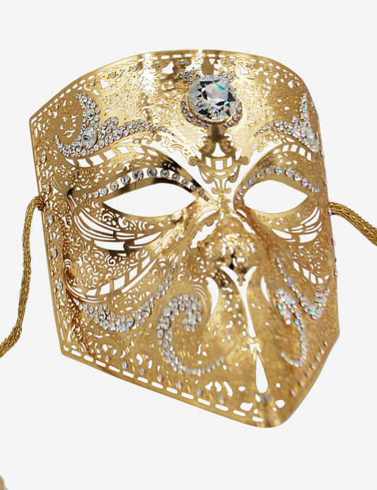 Sexy Bauta d'or avec Strass