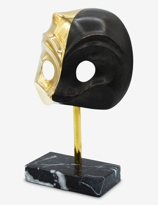 Arlecchino in Ottone su Base in Marmo