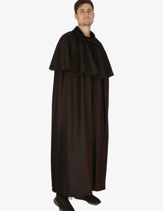Wool cloak with cape
