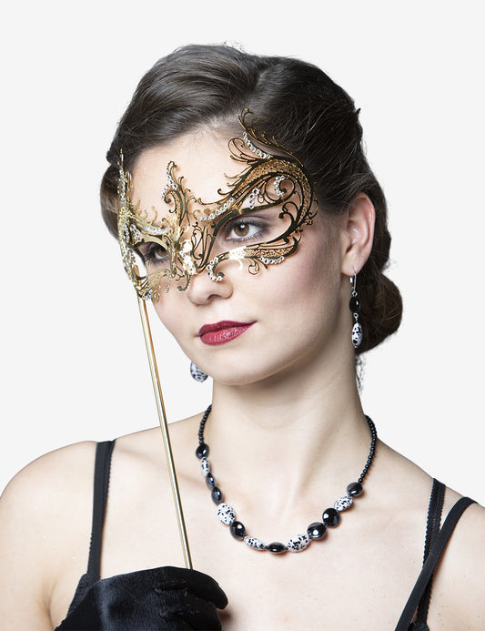 Rosee Oro con Strass e Bastoncino