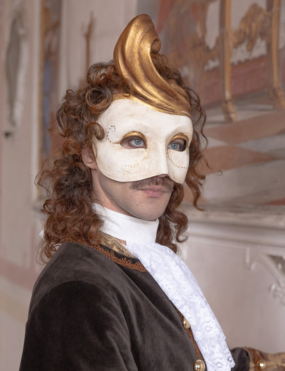 Danzetta Venezianische Maske Schwarz – Metall, Mit Kristallbesatz, Ca. 17 Cm Breit