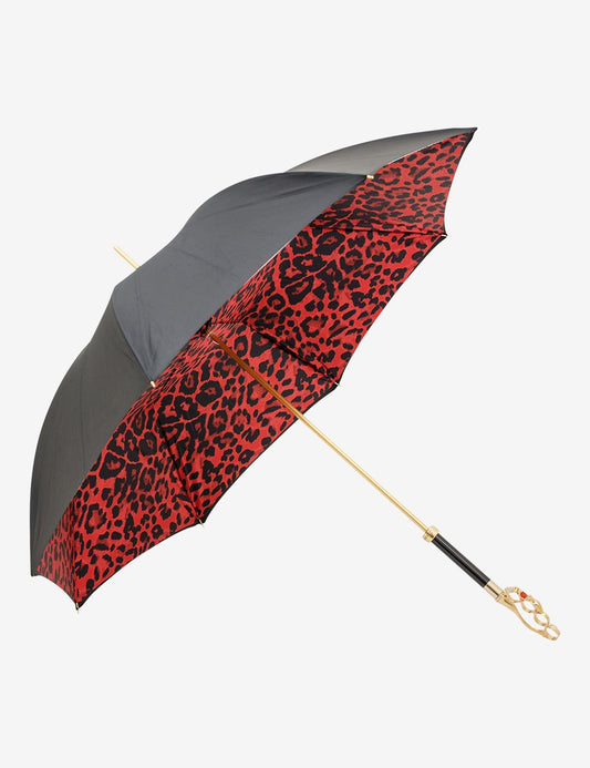 Animal Print Umbrella with Brass Knuckles