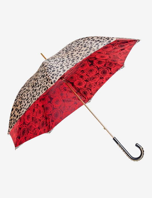 Leopard and Rose Umbrella
