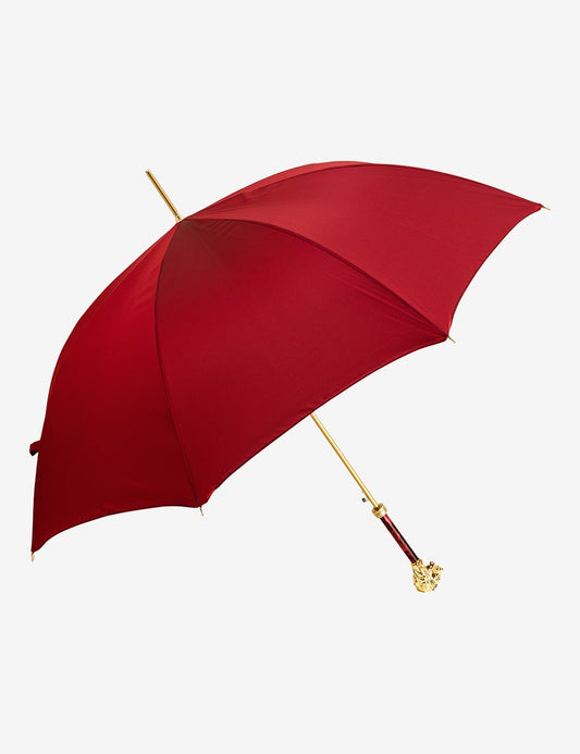 Red Umbrella with Golden Lion