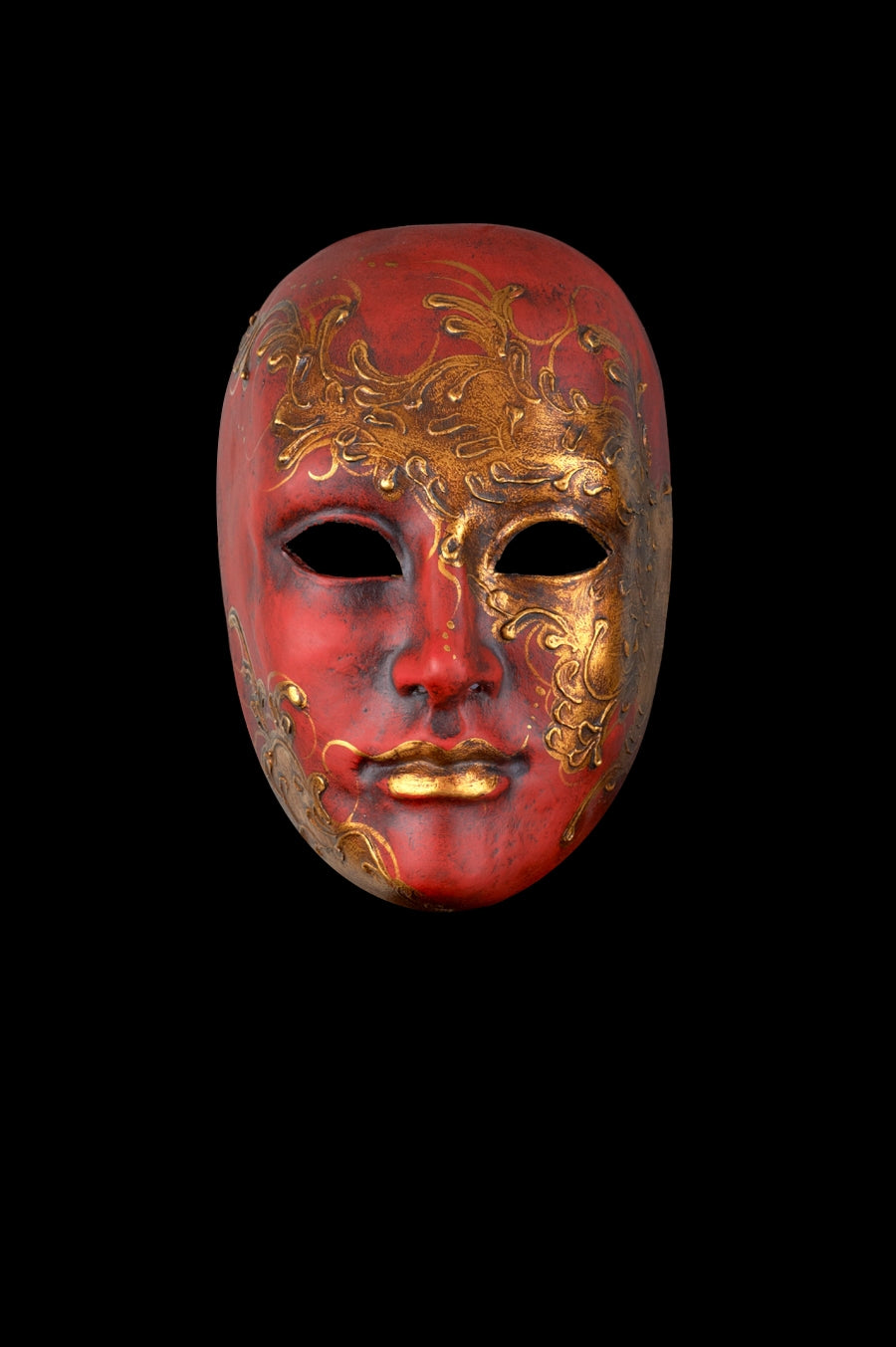 Red Face With Gold | Venetian Mask For Sale | For Men | Original