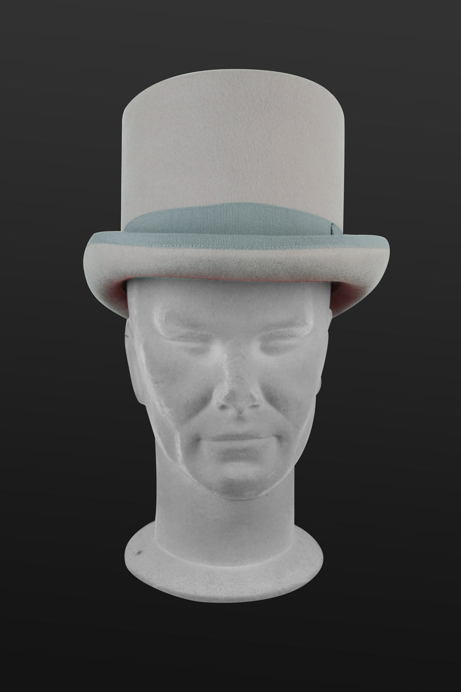 Cappello Cilindro Grigio Fatto A Mano A Venezia, Elegante, Senza Etichette, Artigianale Italiano