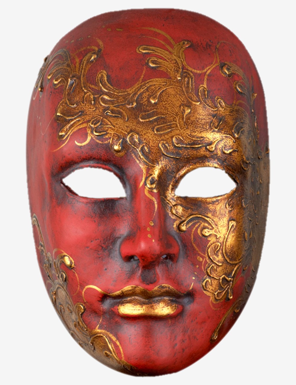 Red Face With Gold | Venetian Mask For Sale | For Men | Original