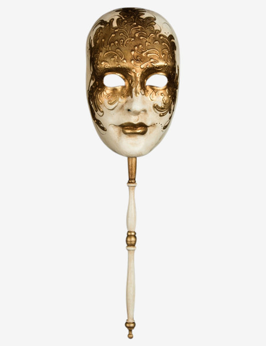 Volto con Bastone Bianco E Oro