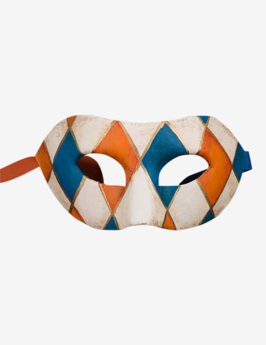 Colombina a Rombi Blu e Arancione