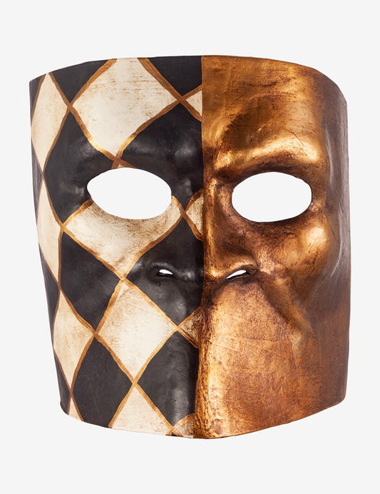 Bauta mit Karos Schwarz und Gold