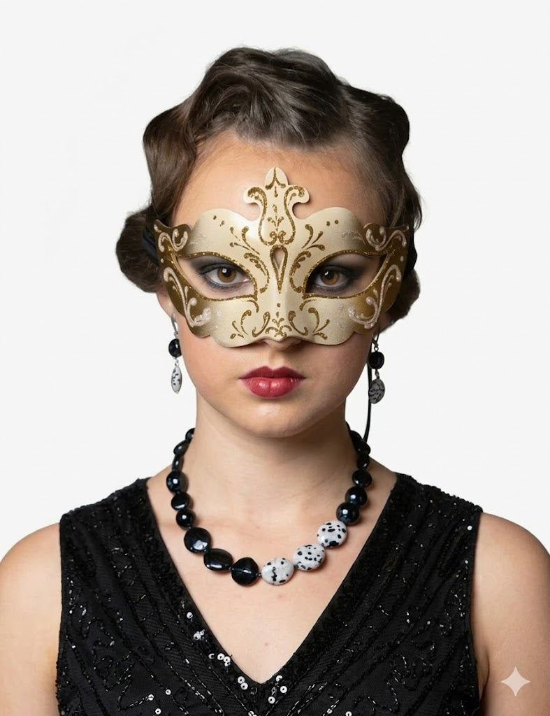 邦楽 tales MASCHERA Giglio Colombina Venetian Eye Mask | Eye Masks | Original Venice Shop