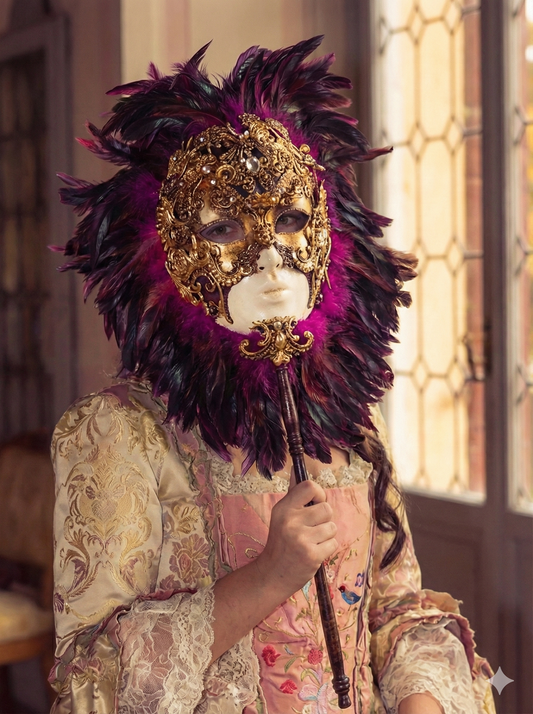 Maya con Piume Tigrate e Bastoncino