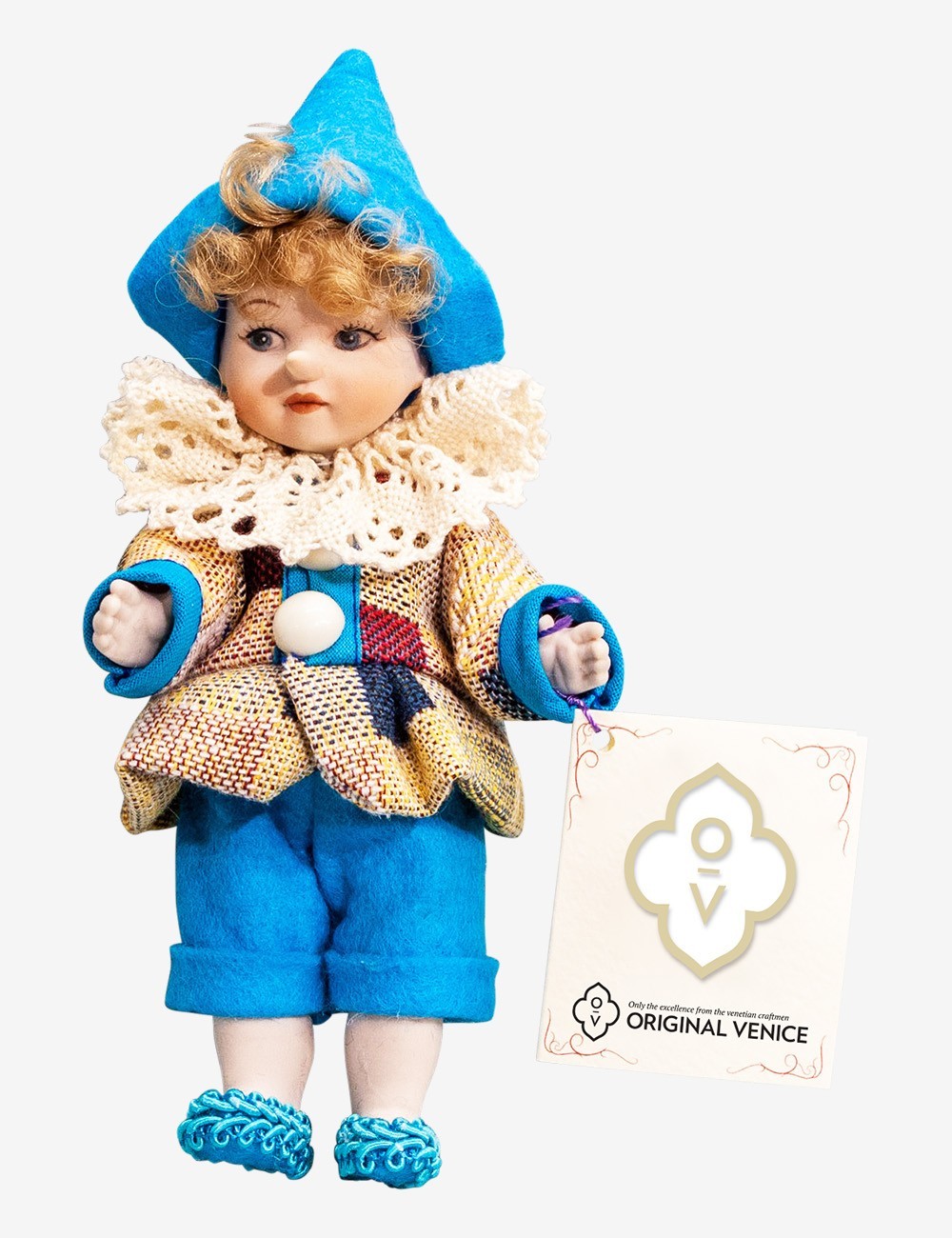 Pinocchio doll light blue